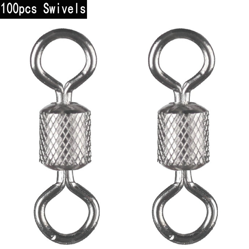 Fishing Equipment Cheap - 鯉釣り用ボールベアリングスイベルコネクタ,100個,安全スナップ付き,ソリッドリング,アクセサリー