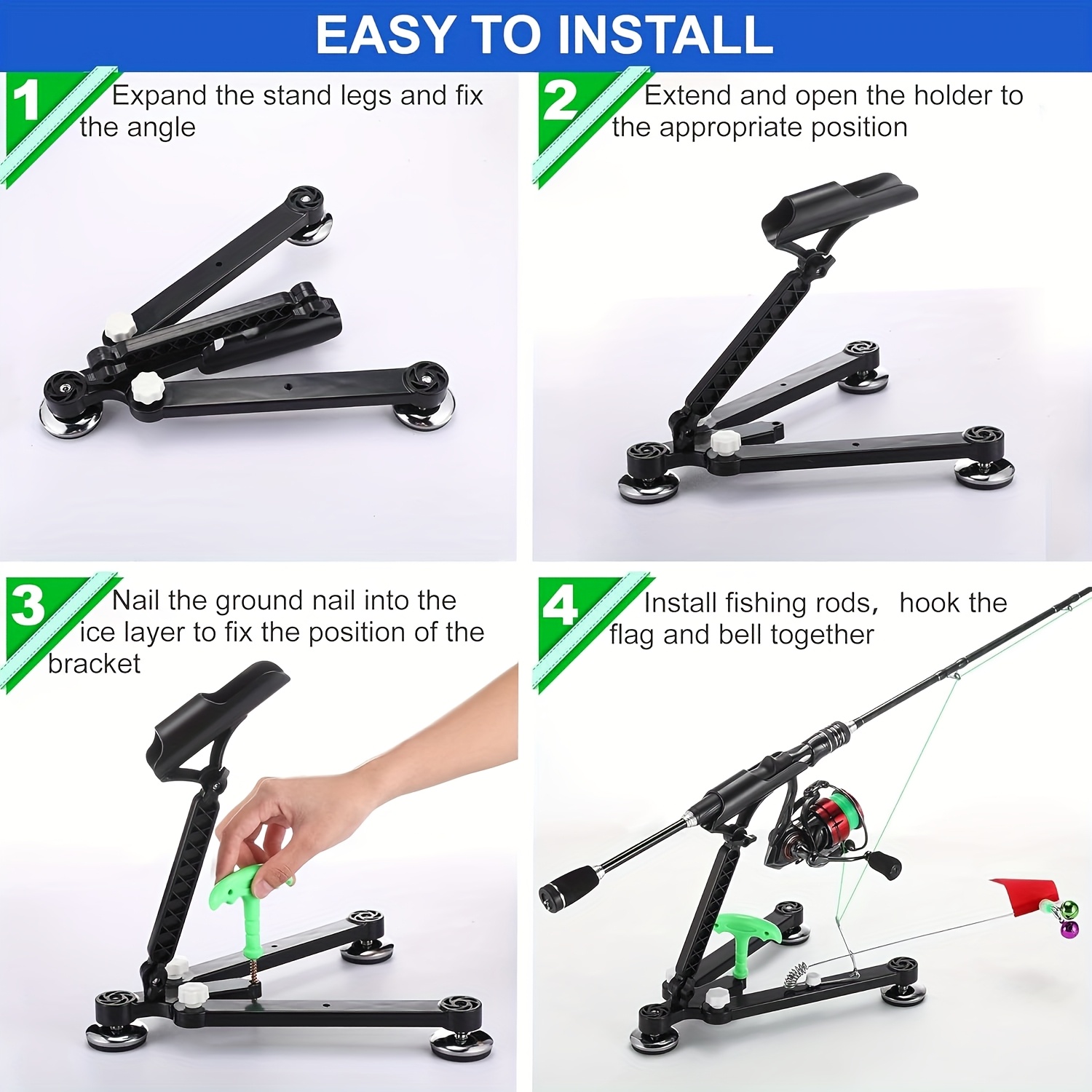 アイスフィッシング用ロッドホルダー。調整可能で折りたたみ式。 - Ice Fishing Tip Up のレビューと価格