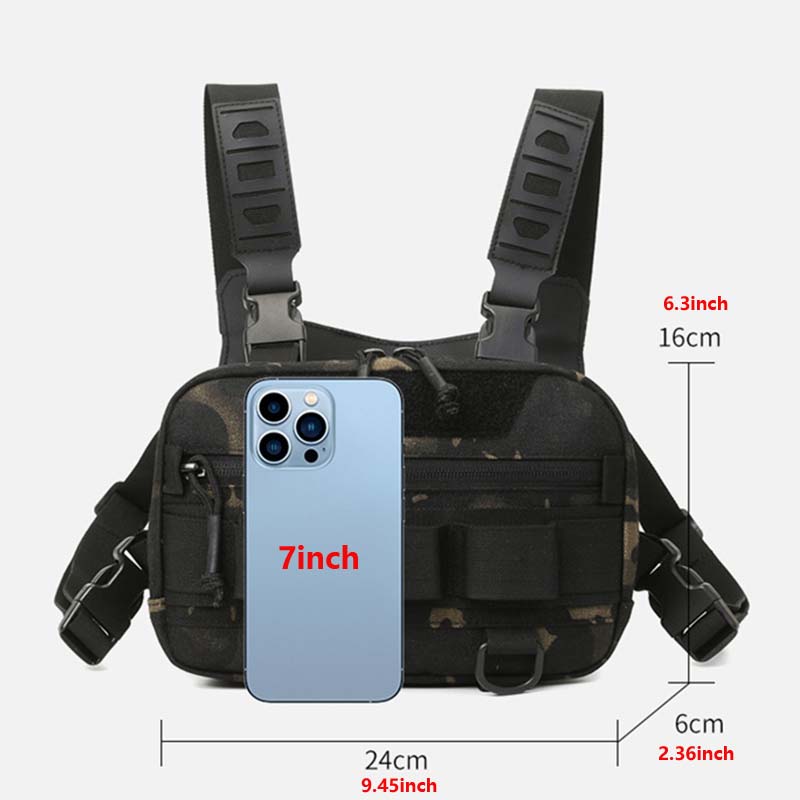 メンズタクティカルチェストバッグ、多機能フィッシング＆キャン - Fishing Equipment Essentials のレビューと価格