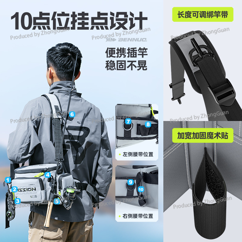 多機能ファニーパック防水ショルダー釣り道具バッグ釣りバッグル - Fishing Equipment Bag のレビューと価格