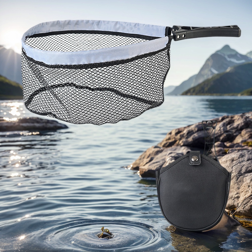 折りたたみ式ランディングネット 滑り止めハンドル付き トラウ - Fishing Equipment Bag のレビューと価格
