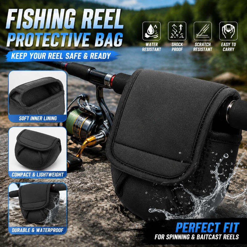 釣りリール保護カバーバッグ スピニングリールケース ポーチホ - Fishing Equipment Bag のレビューと価格