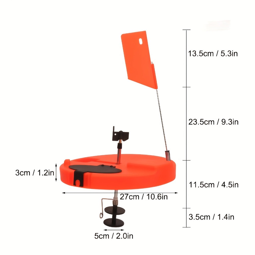 1PC オールインワン氷上釣りティップアップ |   オレン - Ice Fishing Tip Up のレビューと価格