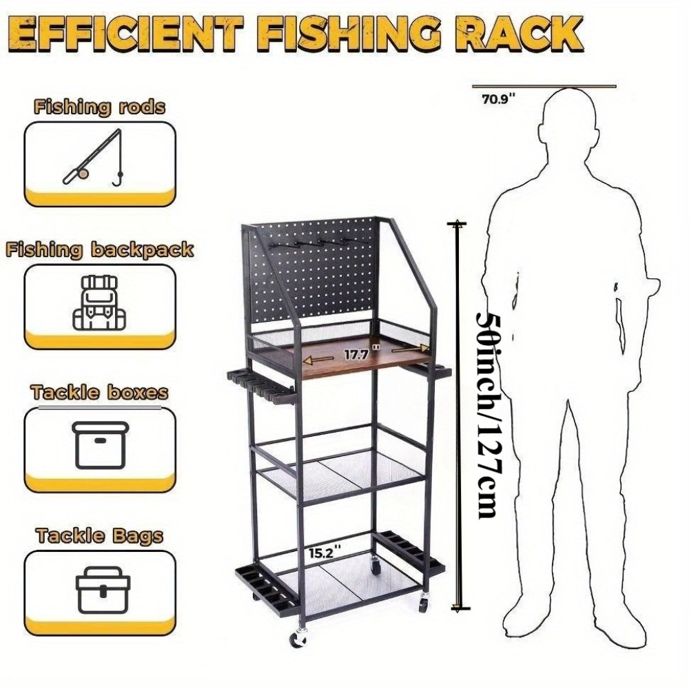 ガレージ用釣り竿ホルダー、ペグボードフック付き12本用釣り竿 - Fishing Equipment Carp のレビューと価格