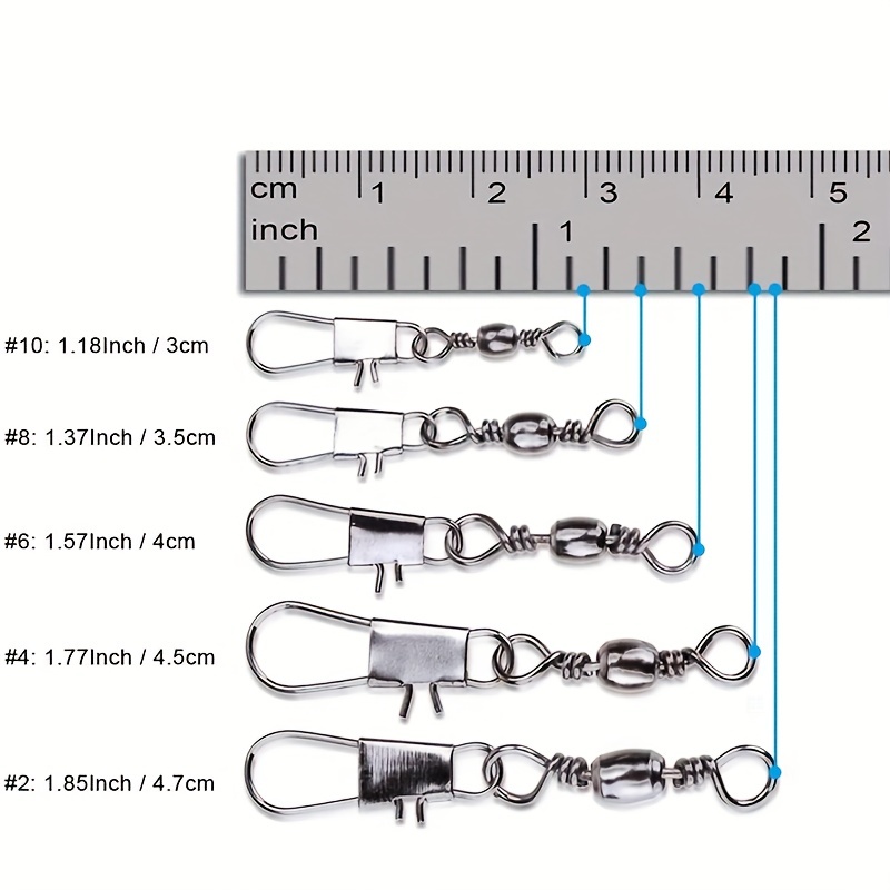 50/200個入りバレルスナップスイベル釣りアクセサリー、ボ - Ice Fishing Tip Up のレビューと価格